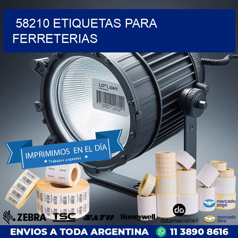 58210 ETIQUETAS PARA FERRETERIAS