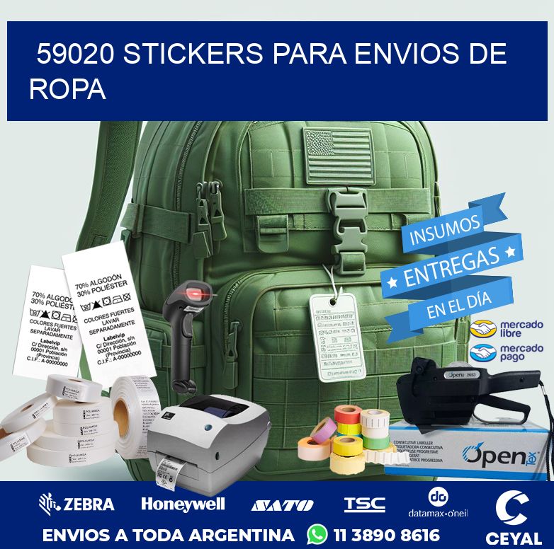 59020 STICKERS PARA ENVIOS DE ROPA