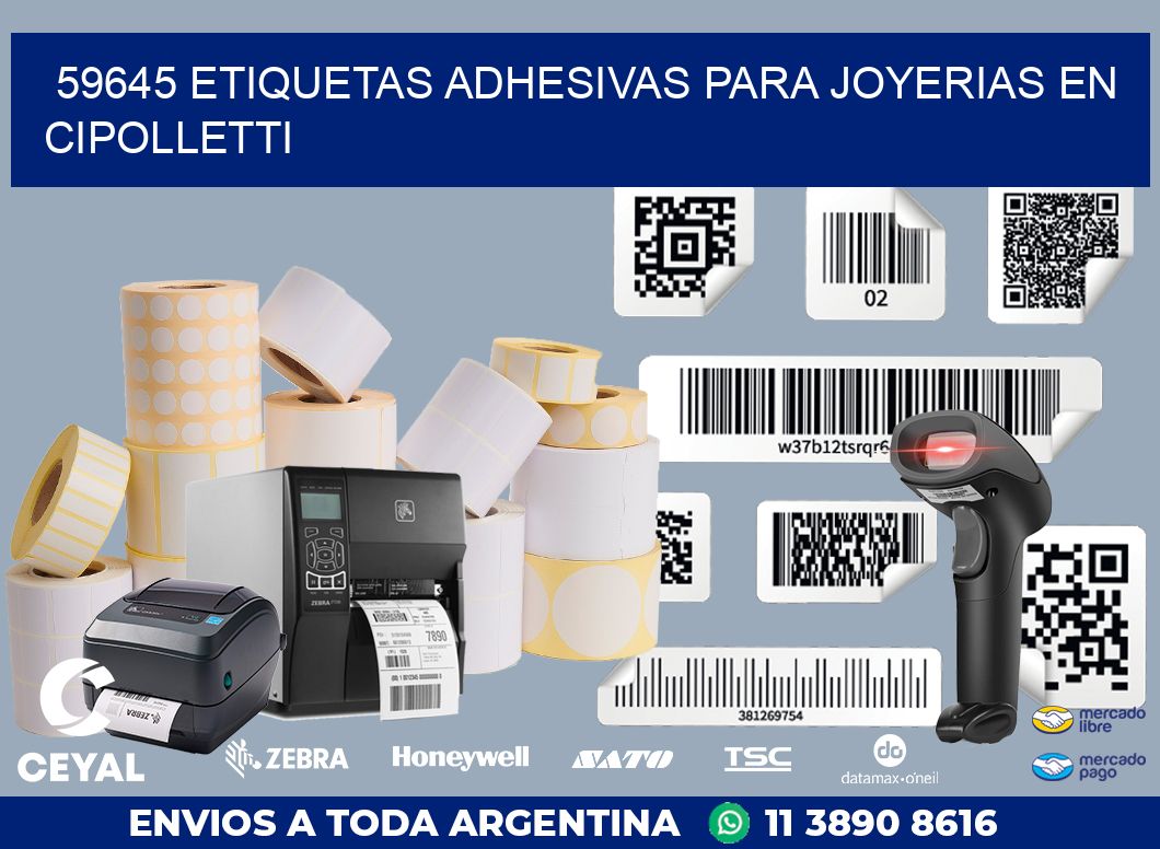 59645 ETIQUETAS ADHESIVAS PARA JOYERIAS EN CIPOLLETTI