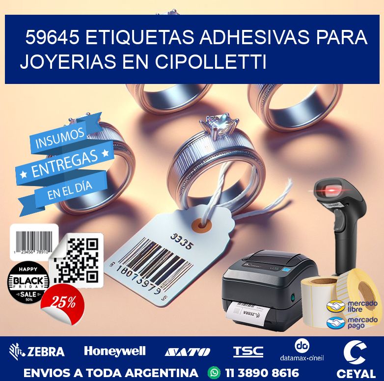59645 ETIQUETAS ADHESIVAS PARA JOYERIAS EN CIPOLLETTI