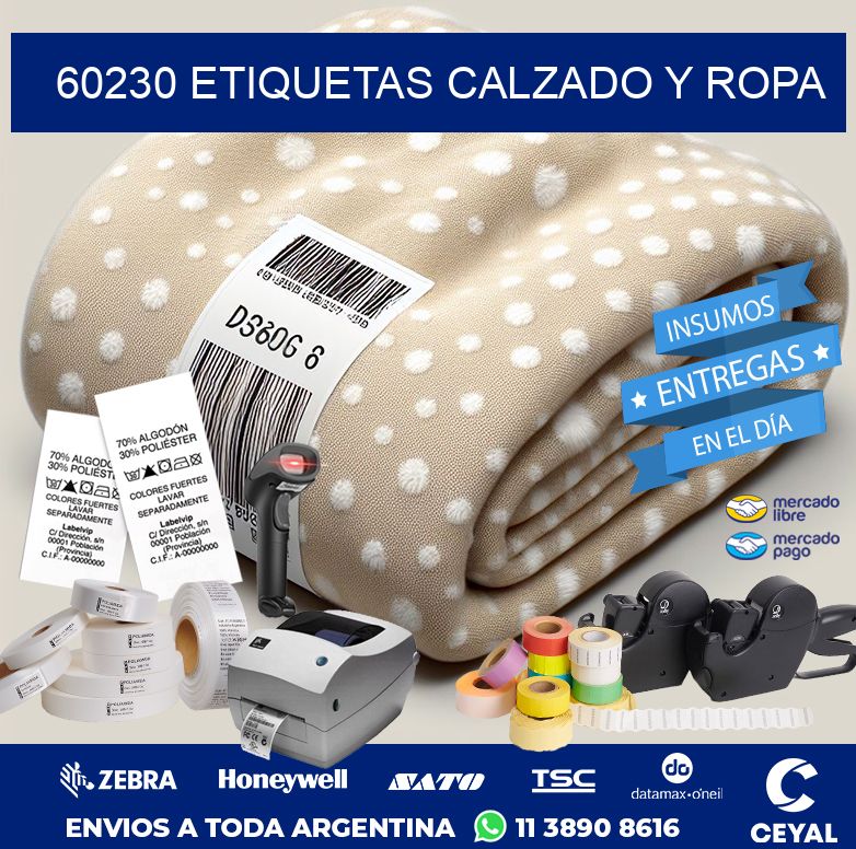 60230 ETIQUETAS CALZADO Y ROPA
