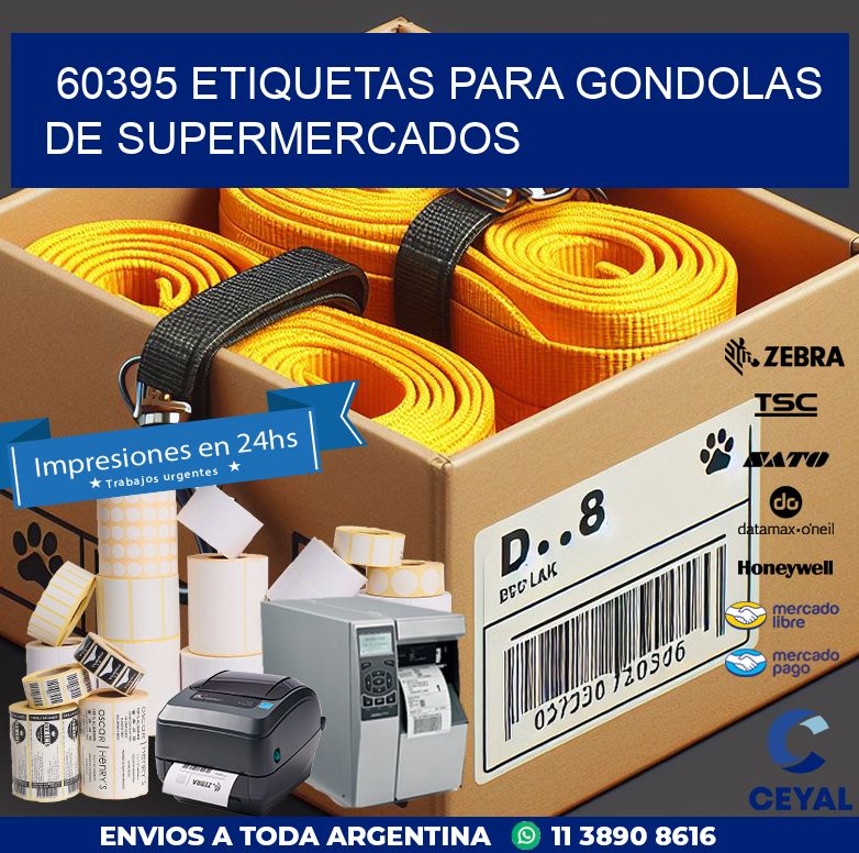 60395 ETIQUETAS PARA GONDOLAS DE SUPERMERCADOS