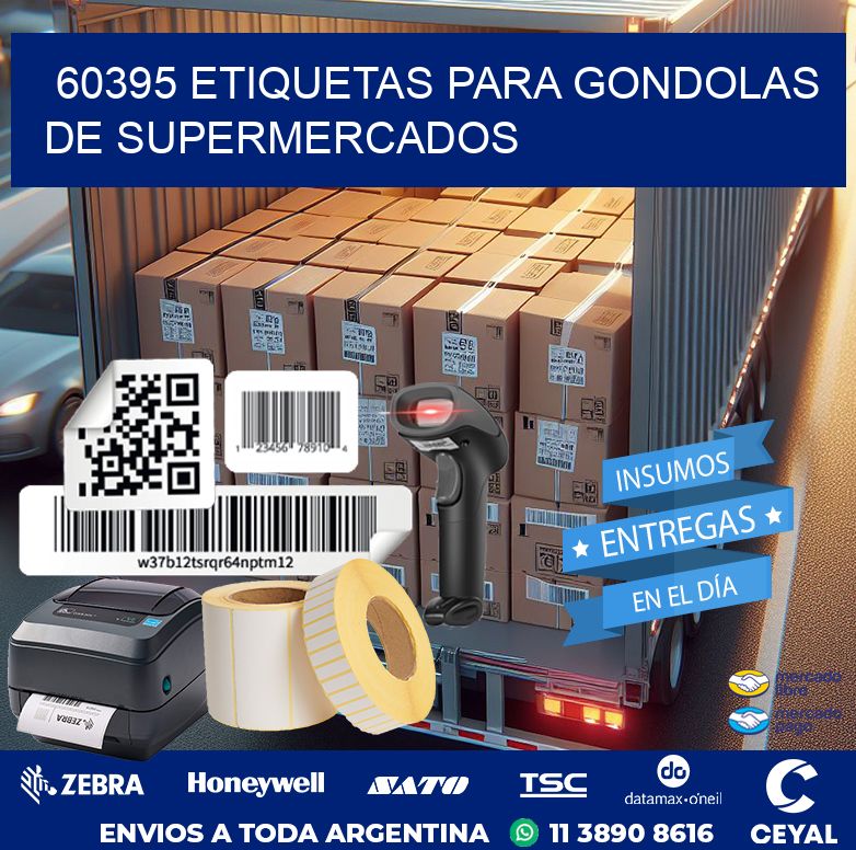 60395 ETIQUETAS PARA GONDOLAS DE SUPERMERCADOS