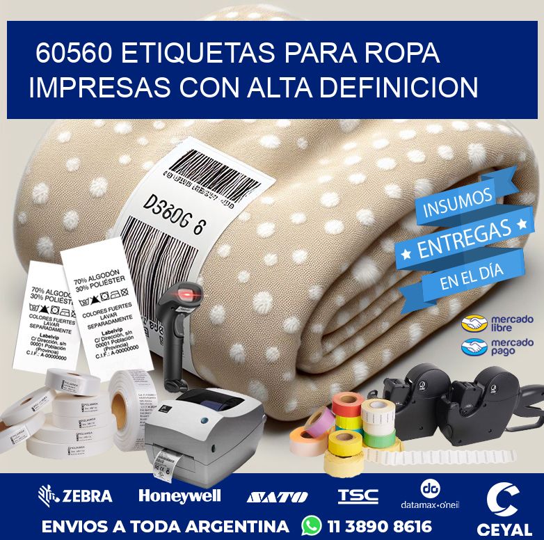 60560 ETIQUETAS PARA ROPA IMPRESAS CON ALTA DEFINICION