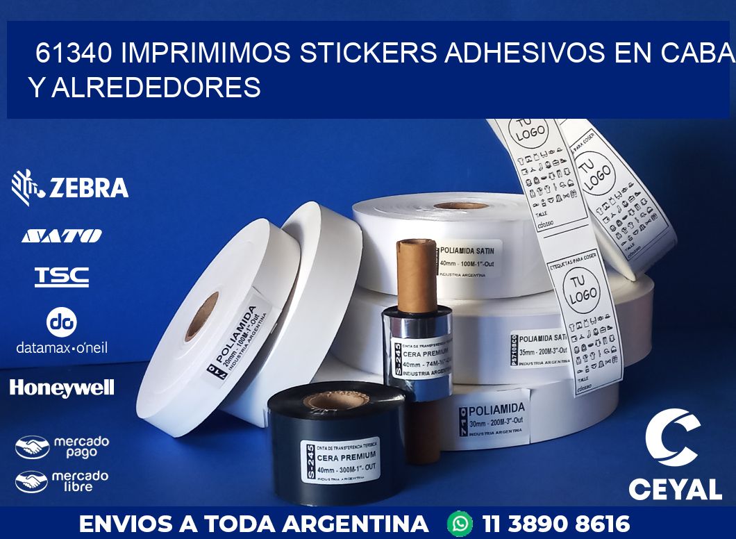 61340 IMPRIMIMOS STICKERS ADHESIVOS EN CABA Y ALREDEDORES