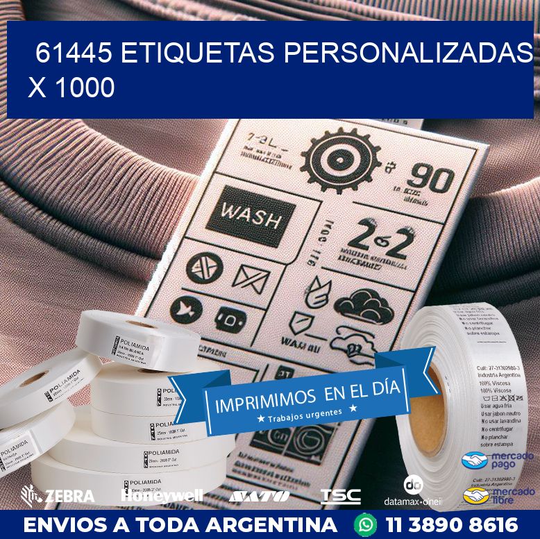 61445 ETIQUETAS PERSONALIZADAS X 1000