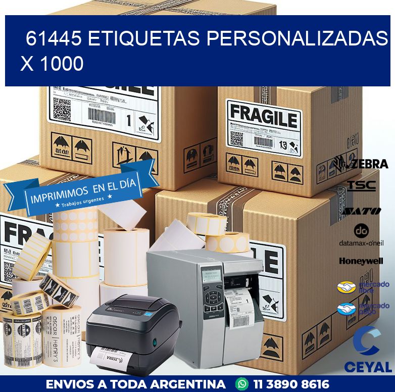 61445 ETIQUETAS PERSONALIZADAS X 1000