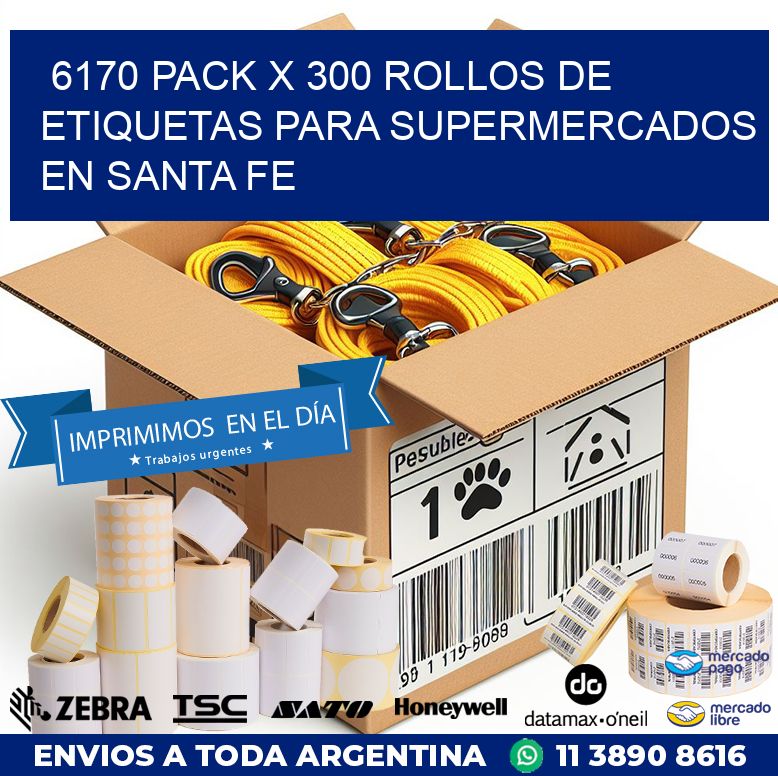 6170 PACK X 300 ROLLOS DE ETIQUETAS PARA SUPERMERCADOS EN SANTA FE