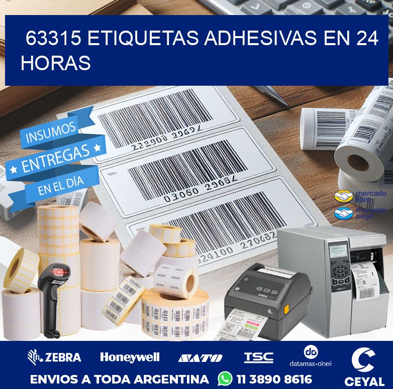 63315 ETIQUETAS ADHESIVAS EN 24 HORAS