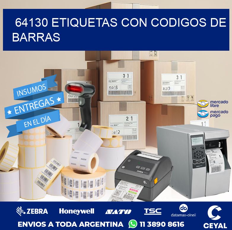 64130 ETIQUETAS CON CODIGOS DE BARRAS