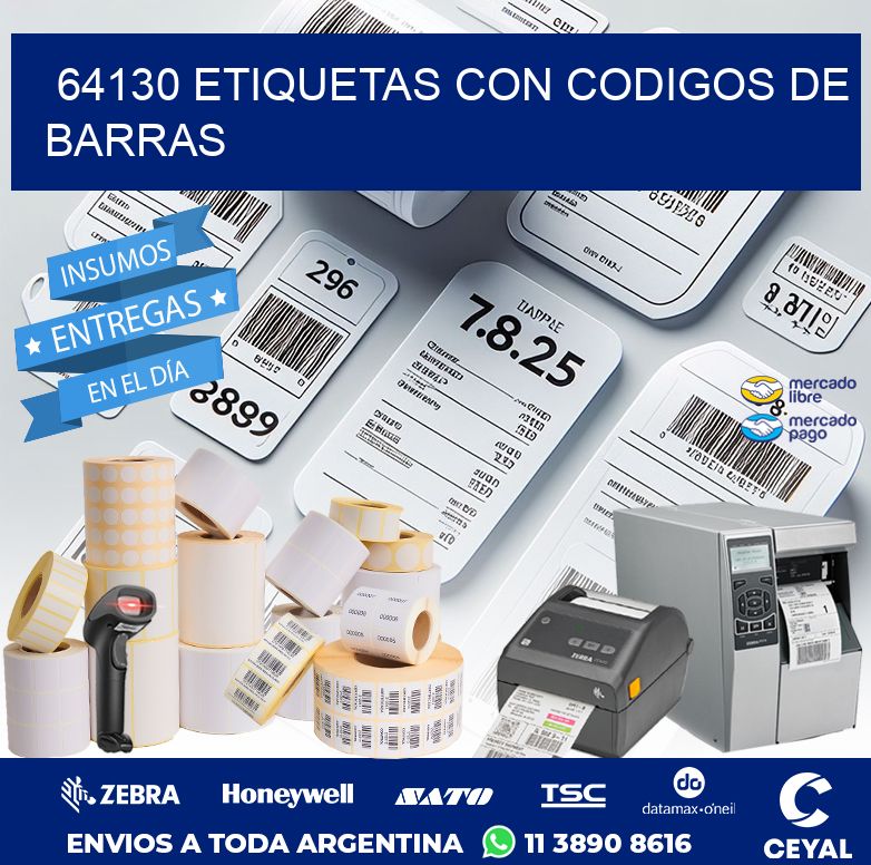 64130 ETIQUETAS CON CODIGOS DE BARRAS