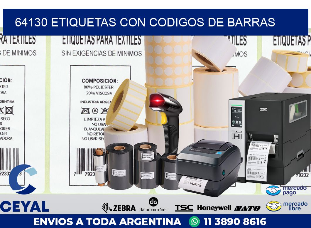 64130 ETIQUETAS CON CODIGOS DE BARRAS