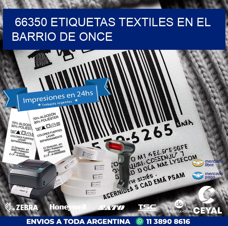 66350 ETIQUETAS TEXTILES EN EL BARRIO DE ONCE