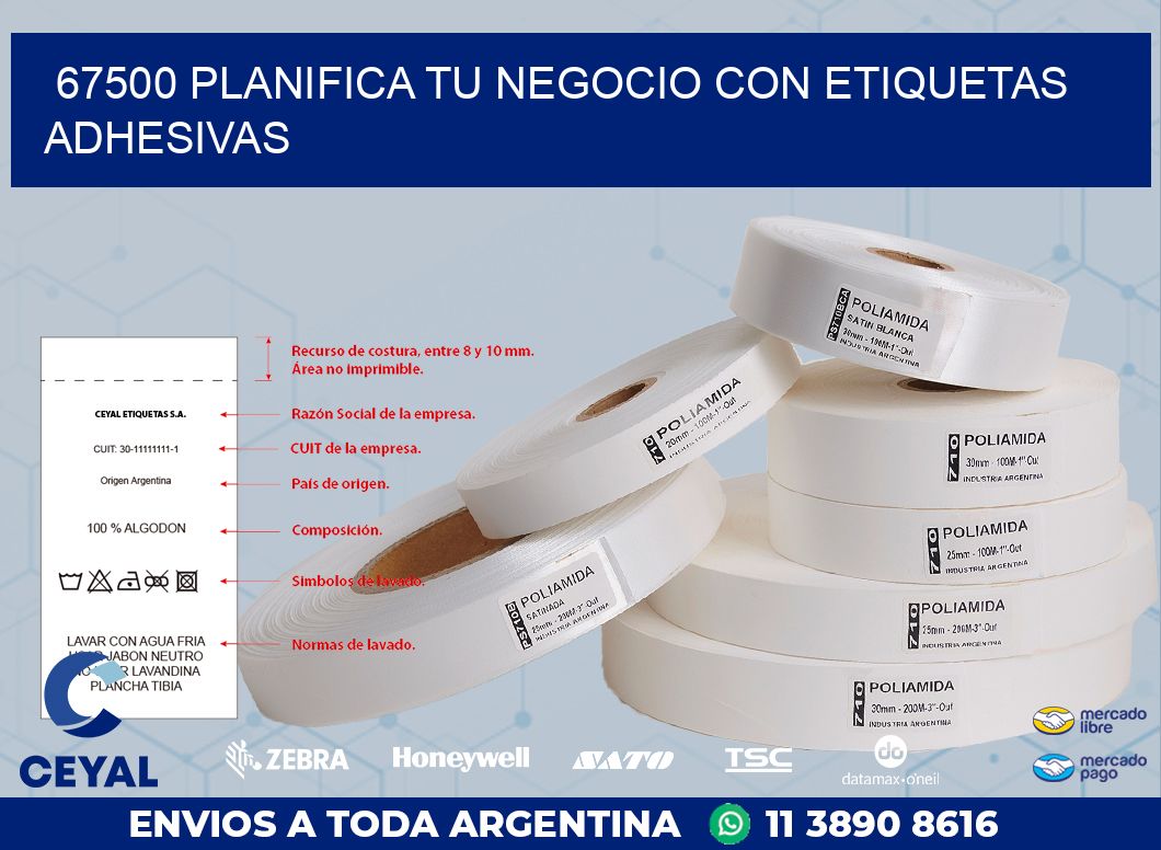 67500 PLANIFICA TU NEGOCIO CON ETIQUETAS ADHESIVAS