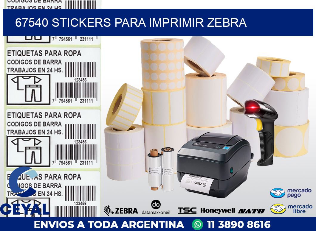 67540 STICKERS PARA IMPRIMIR ZEBRA