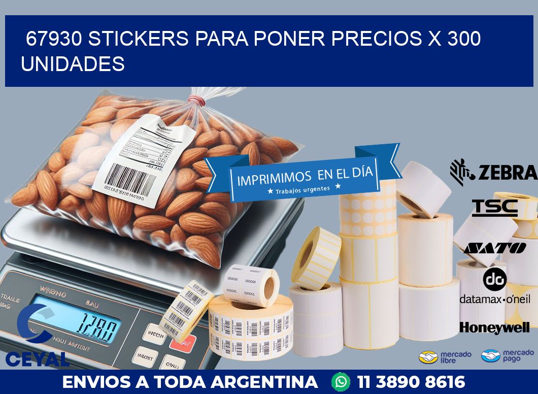 67930 STICKERS PARA PONER PRECIOS X 300 UNIDADES