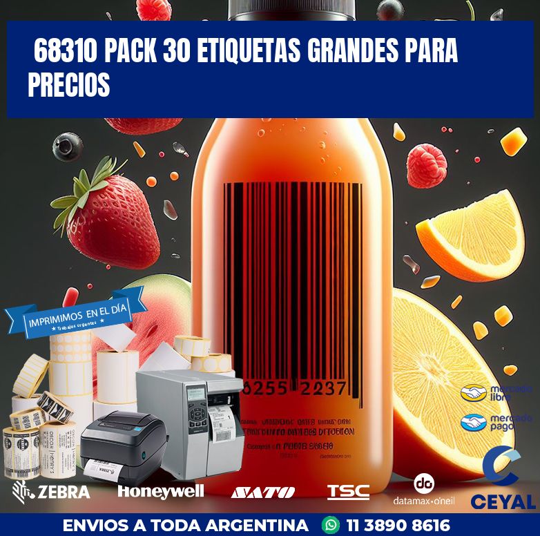 68310 PACK 30 ETIQUETAS GRANDES PARA PRECIOS