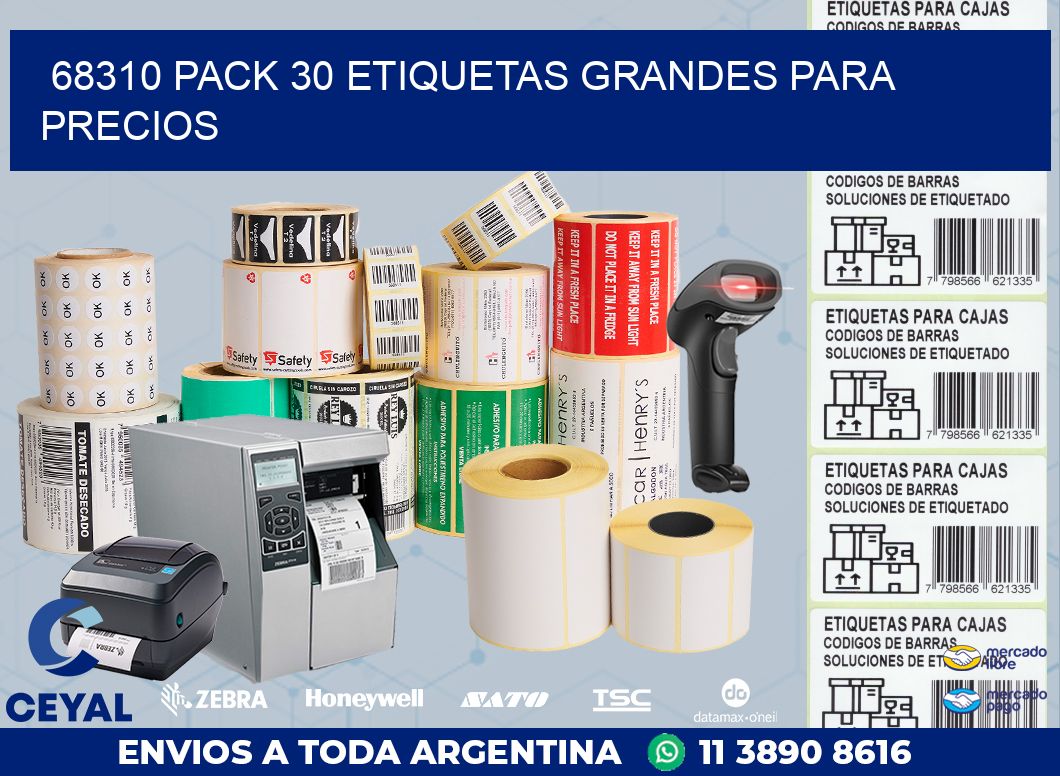 68310 PACK 30 ETIQUETAS GRANDES PARA PRECIOS