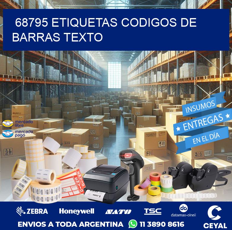 68795 ETIQUETAS CODIGOS DE BARRAS TEXTO