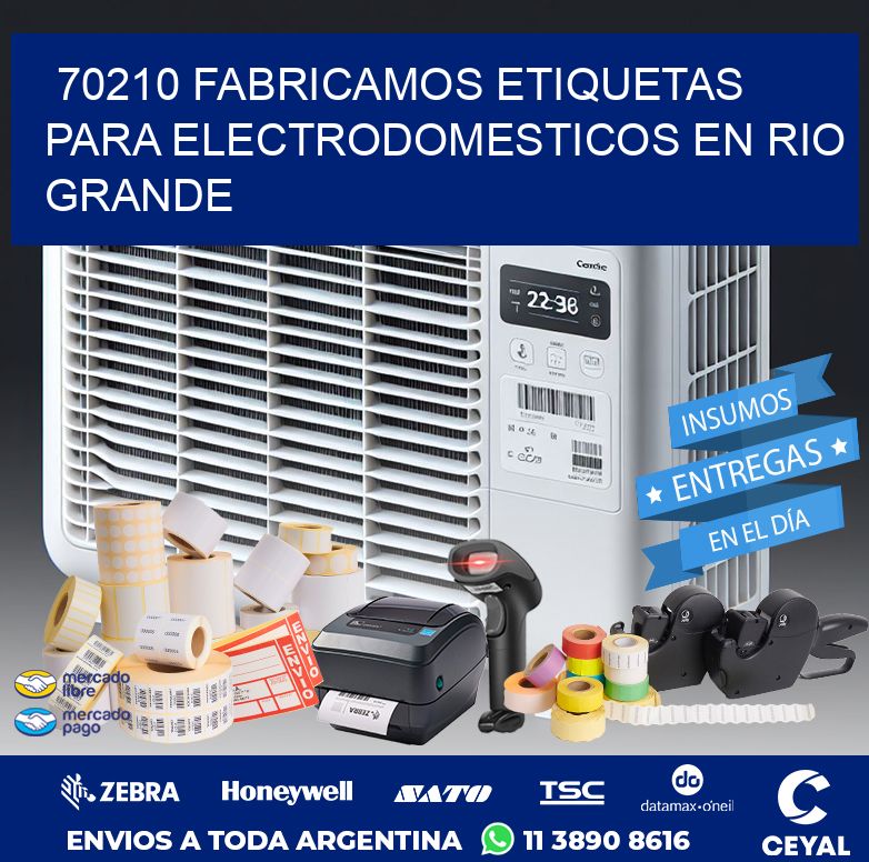 70210 FABRICAMOS ETIQUETAS PARA ELECTRODOMESTICOS EN RIO GRANDE