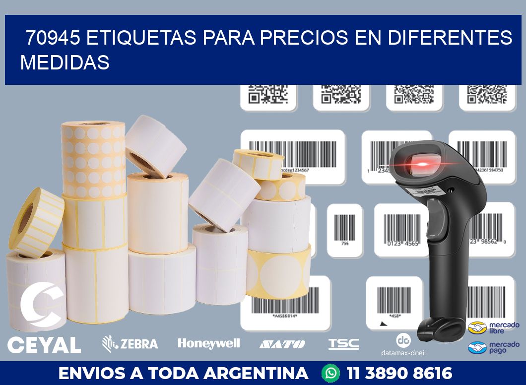 70945 ETIQUETAS PARA PRECIOS EN DIFERENTES MEDIDAS