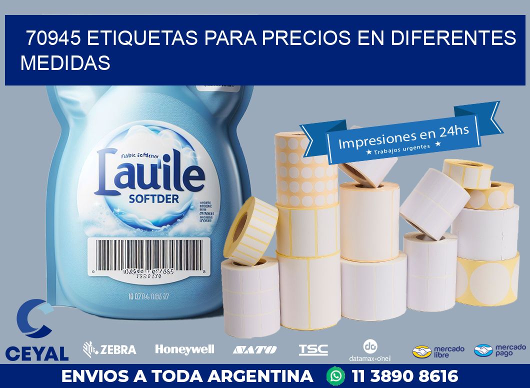 70945 ETIQUETAS PARA PRECIOS EN DIFERENTES MEDIDAS