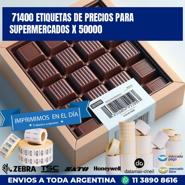 71400 ETIQUETAS DE PRECIOS PARA SUPERMERCADOS X 50000