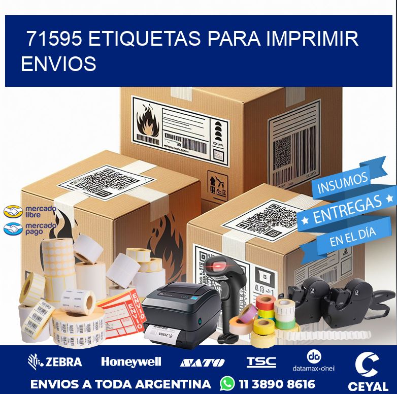 71595 ETIQUETAS PARA IMPRIMIR ENVIOS
