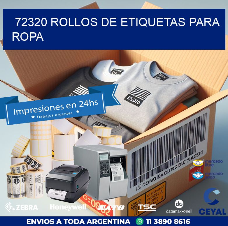 72320 ROLLOS DE ETIQUETAS PARA ROPA