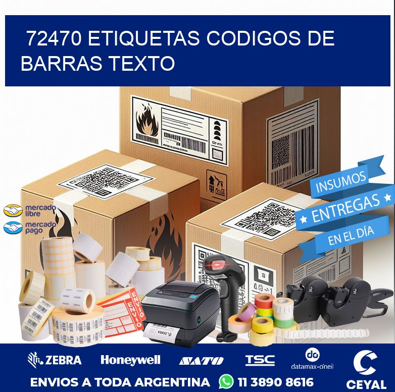 72470 ETIQUETAS CODIGOS DE BARRAS TEXTO