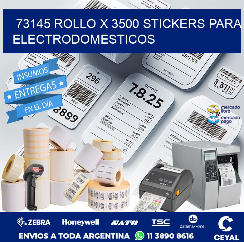 73145 ROLLO X 3500 STICKERS PARA ELECTRODOMESTICOS