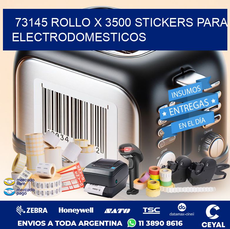 73145 ROLLO X 3500 STICKERS PARA ELECTRODOMESTICOS
