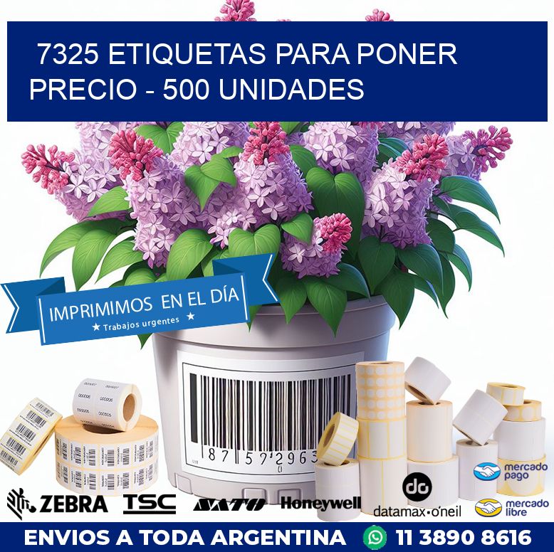 7325 ETIQUETAS PARA PONER PRECIO – 500 UNIDADES