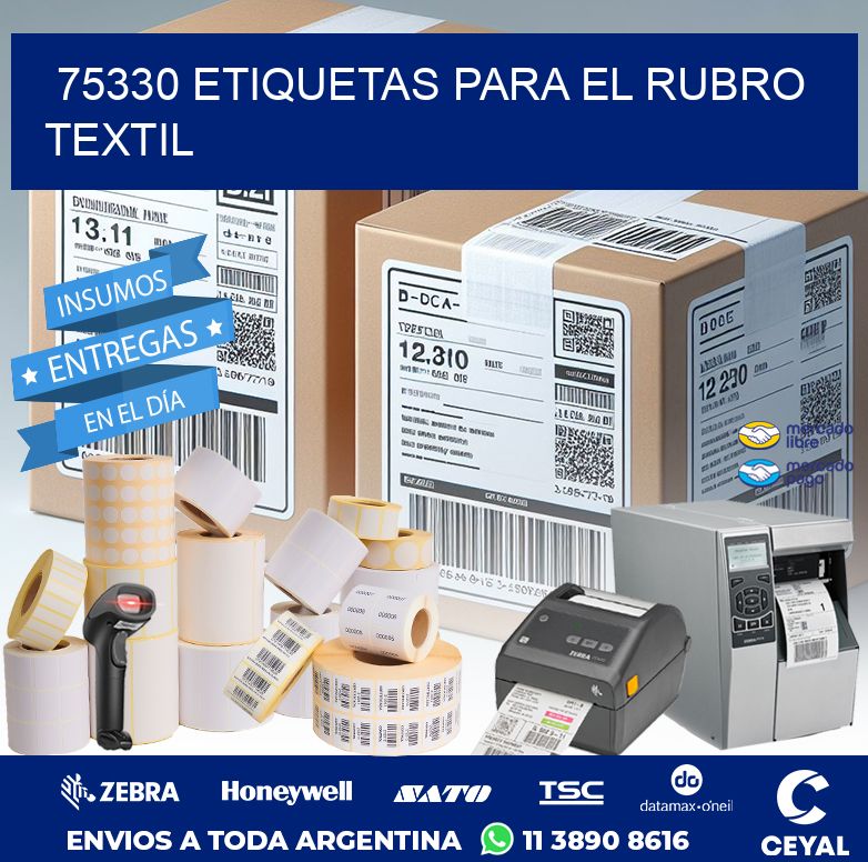 75330 ETIQUETAS PARA EL RUBRO TEXTIL