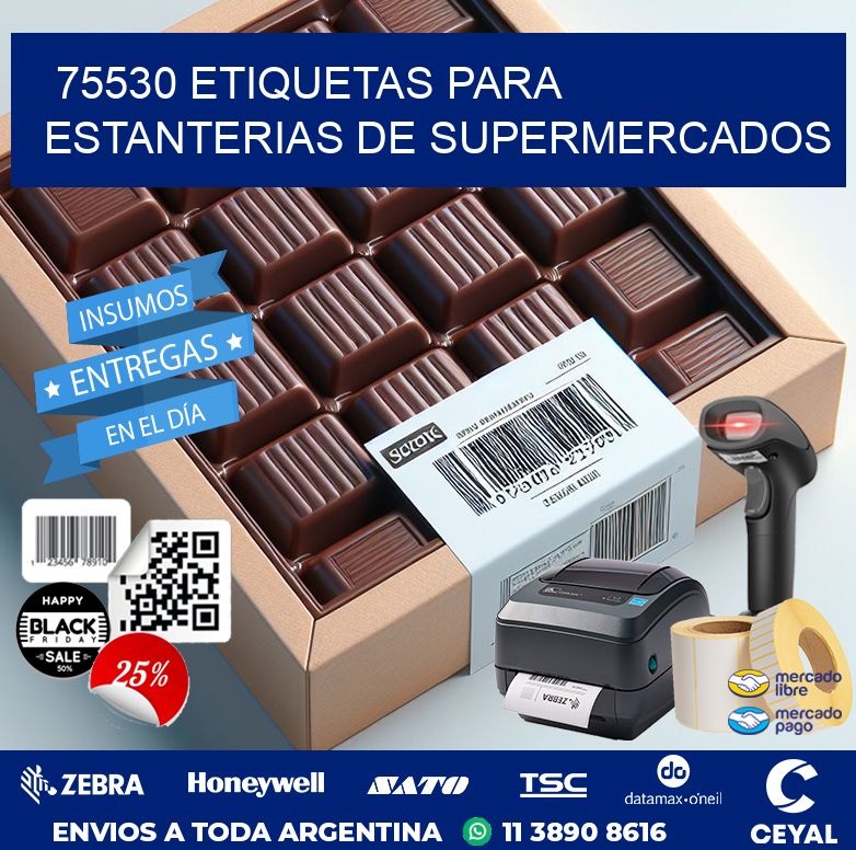 75530 ETIQUETAS PARA ESTANTERIAS DE SUPERMERCADOS