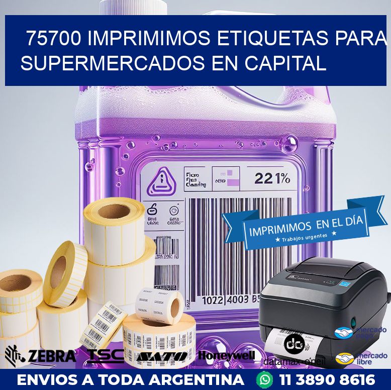 75700 IMPRIMIMOS ETIQUETAS PARA SUPERMERCADOS EN CAPITAL