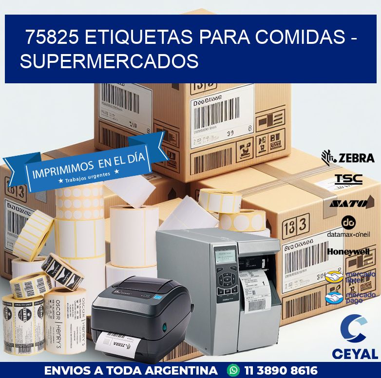 75825 ETIQUETAS PARA COMIDAS - SUPERMERCADOS