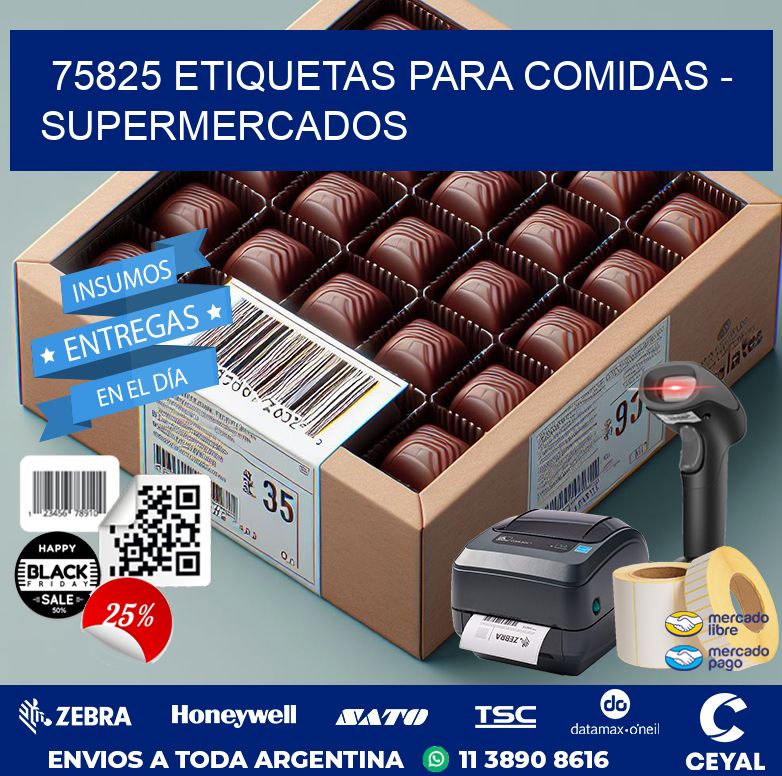 75825 ETIQUETAS PARA COMIDAS - SUPERMERCADOS