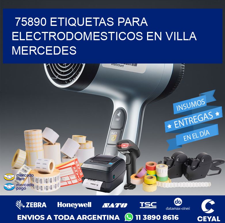 75890 ETIQUETAS PARA ELECTRODOMESTICOS EN VILLA MERCEDES