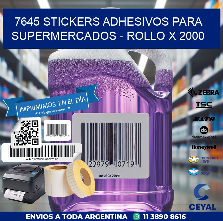 7645 STICKERS ADHESIVOS PARA SUPERMERCADOS - ROLLO X 2000