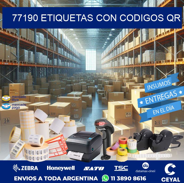 77190 ETIQUETAS CON CODIGOS QR