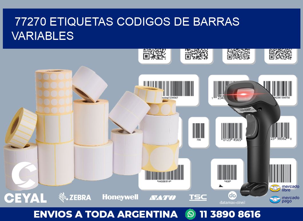 77270 ETIQUETAS CODIGOS DE BARRAS VARIABLES