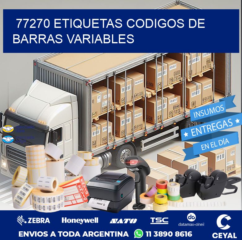 77270 ETIQUETAS CODIGOS DE BARRAS VARIABLES