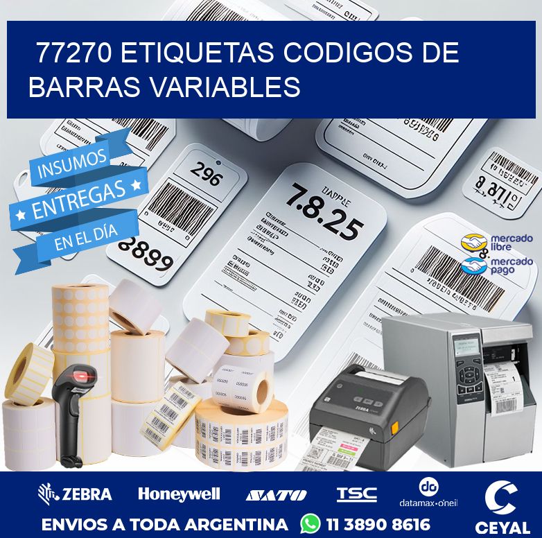 77270 ETIQUETAS CODIGOS DE BARRAS VARIABLES