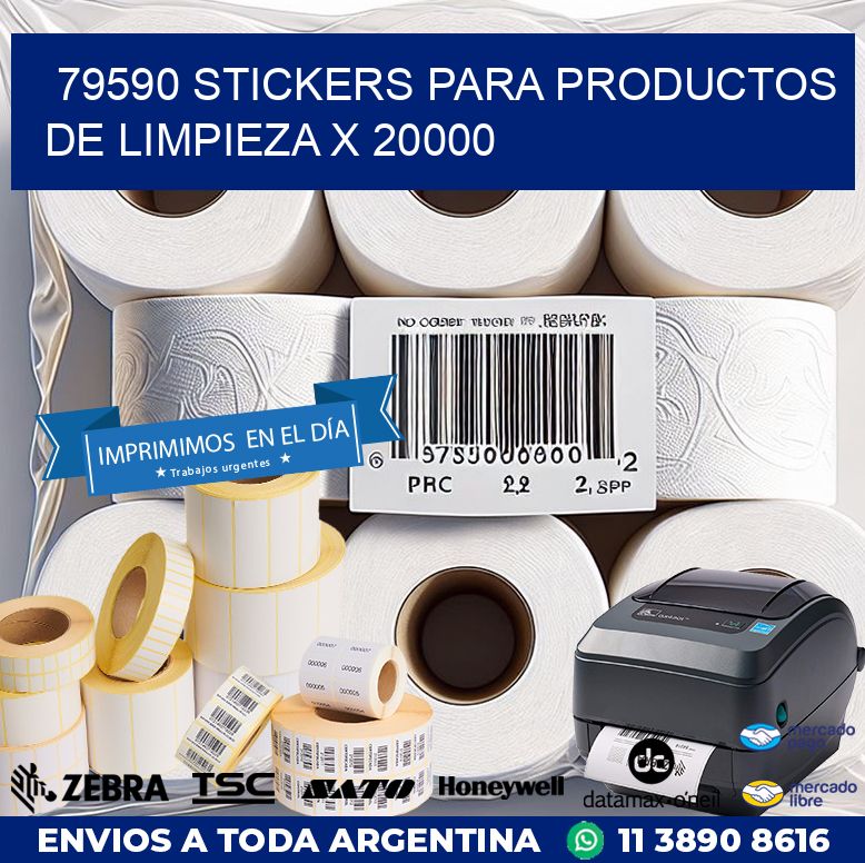 79590 STICKERS PARA PRODUCTOS DE LIMPIEZA X 20000