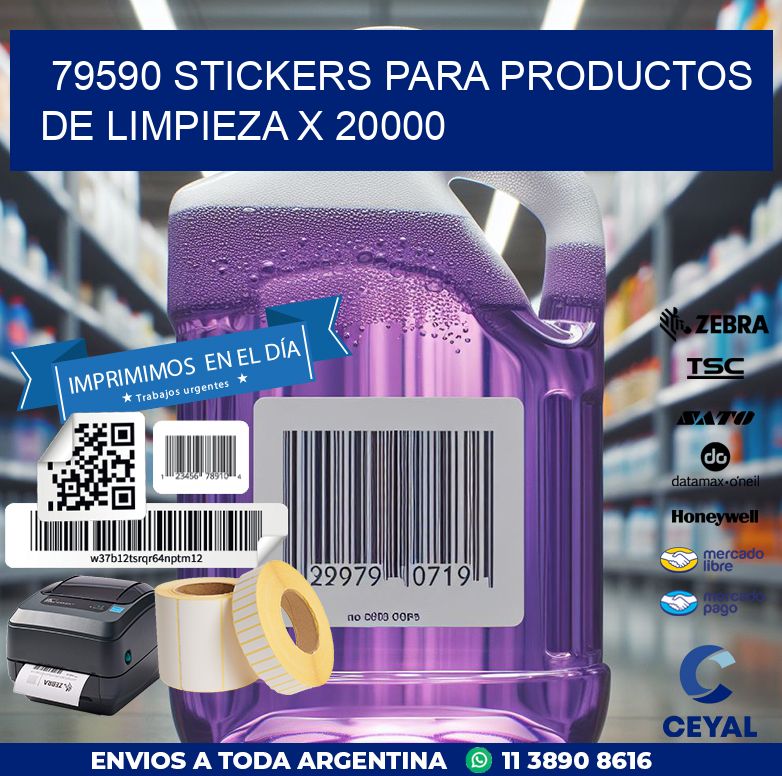 79590 STICKERS PARA PRODUCTOS DE LIMPIEZA X 20000