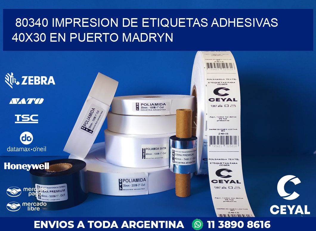 80340 IMPRESION DE ETIQUETAS ADHESIVAS 40X30 EN PUERTO MADRYN