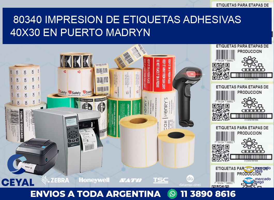 80340 IMPRESION DE ETIQUETAS ADHESIVAS 40X30 EN PUERTO MADRYN