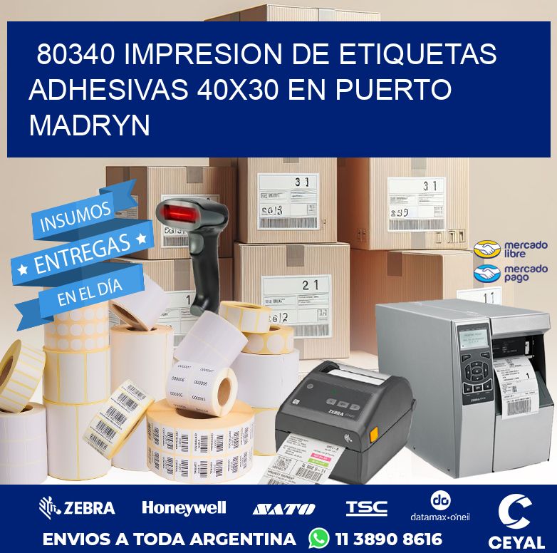 80340 IMPRESION DE ETIQUETAS ADHESIVAS 40X30 EN PUERTO MADRYN