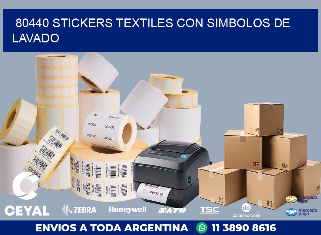 80440 STICKERS TEXTILES CON SIMBOLOS DE LAVADO